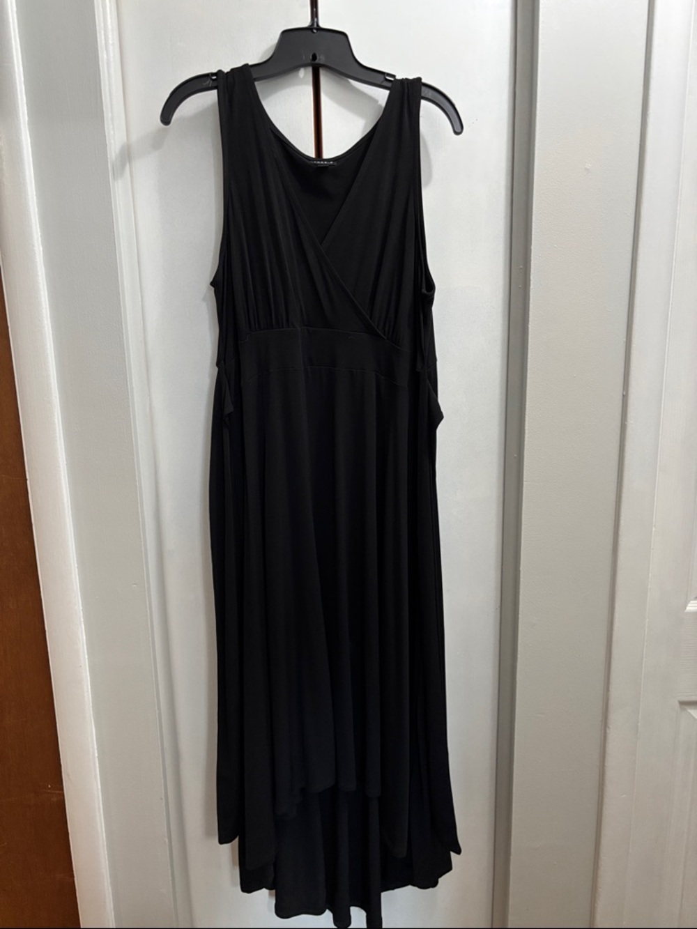 torrid Black Sleeveless High-Low Wrap Bodice Dress